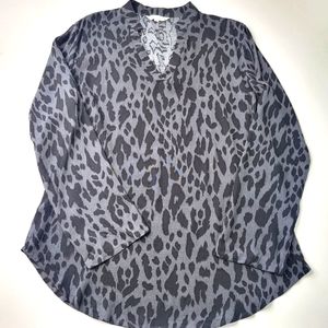 Amaryllus V Neck Leopard Print Blouse